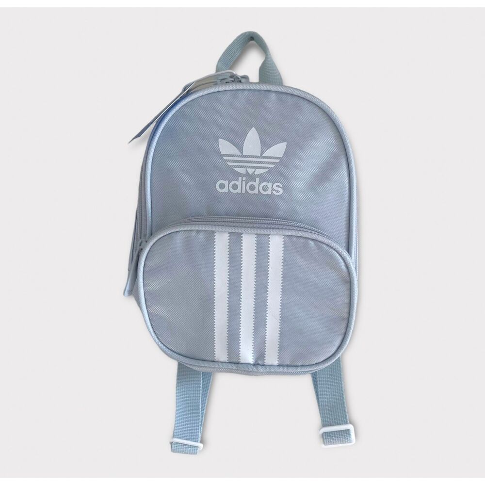Adidas Santiago Mini Backpack Gray Grey 3-Stripes Trefoil Logo
